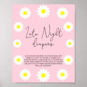 White Daisies \ Late night diapers game Poster