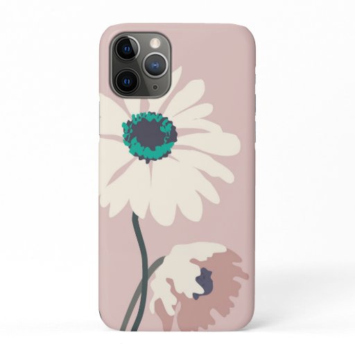 White Daisies Modern Floral Blooms iPhone 11 Pro Case