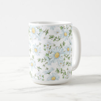 White Daisies Mug Large 15 oz.