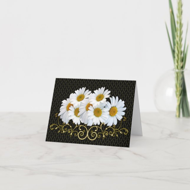 White Daisies Note Card (Front)