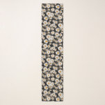 White Daisies on Black Floral Pattern Scarf<br><div class="desc">This lovely floral scarf is versatile as it come in different shapes and sizes. Wear it as a kerchief, as a sash in place of a belt or around your shoulders to accent your dress or blouse. This design features white colored daisy flowers with yellow centers on a black background....</div>