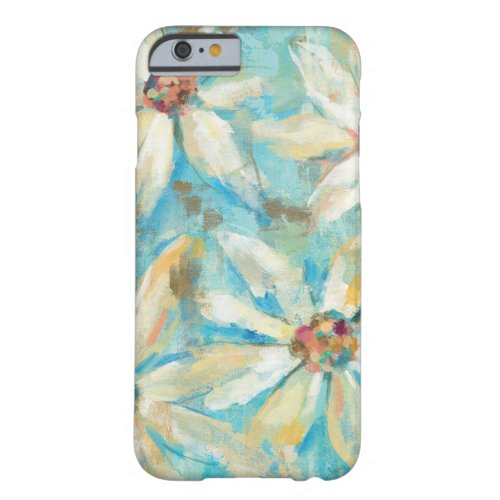 White Daisies on Blue Barely There iPhone 6 Case