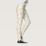 White Daisies on Neutral Beige Floral Pattern Leggings<br><div class="desc">These leggings have a charming floral design featuring white daisies on a neutral beige background. Perfect for the gym,  at the office,  or for a night out on the town. Wear them in style! Designed by world renowned artist ©Tim Coffey.</div>