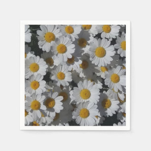 White Daisies Paper Napkins