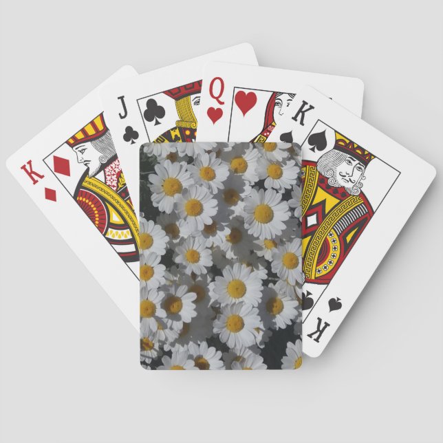White Daisies Poker Cards (Back)