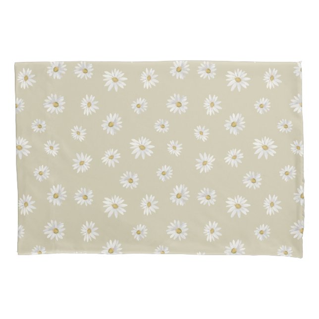 White Daisies Seamless Clear Image Standard Pillow Case (Front)