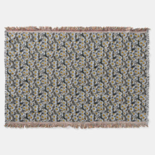 White Daisies Throw Blanket