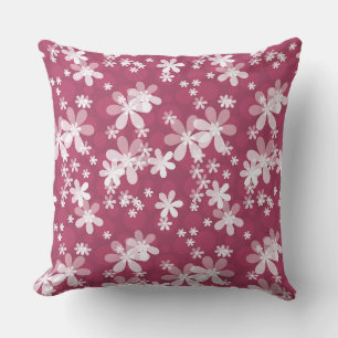White daisies throw pillow