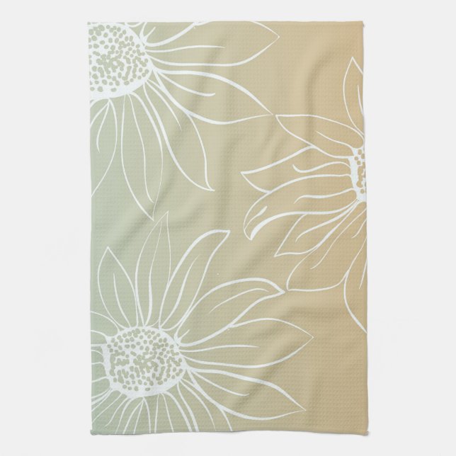 White Daisies Towel (Vertical)