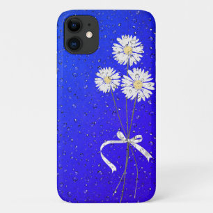 white daisies with raindrops iPhone 11 case