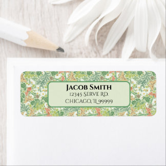 White Daisies Yellow Butterflies Return Address Label