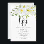 White Daisy | 50th Birthday Summer floral Invitation<br><div class="desc">This summer garden white daisy baby shower invitation card is perfect for a summer/spring garden birthday celebration. The design features elegant yet rustic typography with one of your photos on the back. For more invitation wording options, please see the complete white daisy watercolor collection: https://www.zazzle.com/collections/watercolor_white_daisy-119716506860127689?rf=238296117664346256 This design measures 5 x...</div>