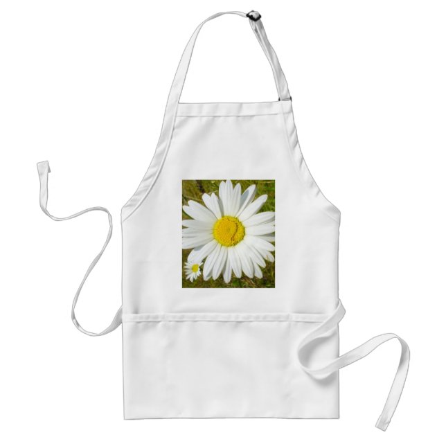 White Daisy Adult Apron (Front)