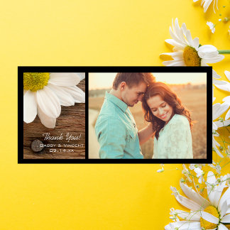 White Daisy and Barn Wood Country Thank You