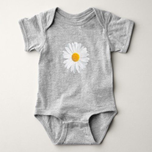 white daisy baby bodysuit