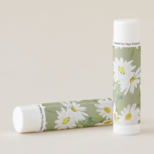 White Daisy  Baby Shower Summer floral favor Lip Balm