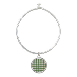 White Daisy Bangle Bracelet