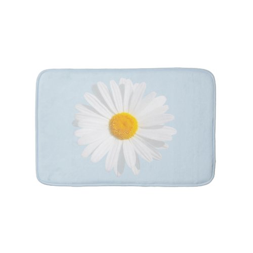 white daisy bath mat