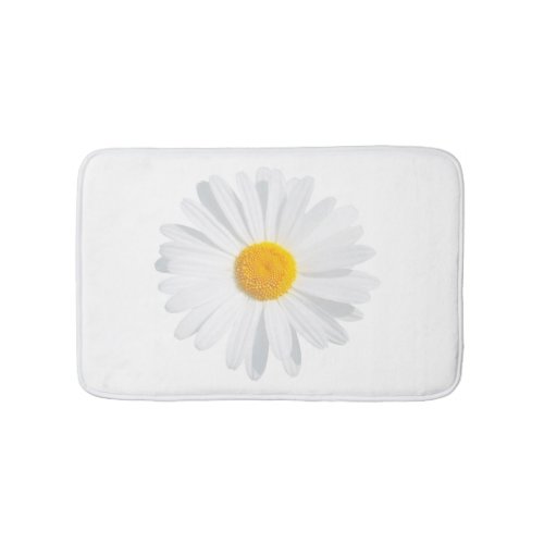 white daisy bath mat