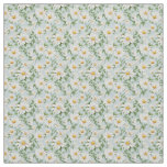 White Daisy Blue Sky Summer Meadow Charm Fabric