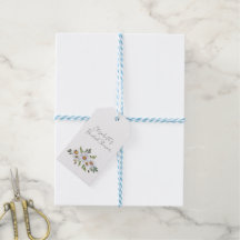 White daisy bridal shower favor tag
