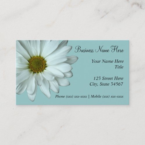 White Daisy Business Cards