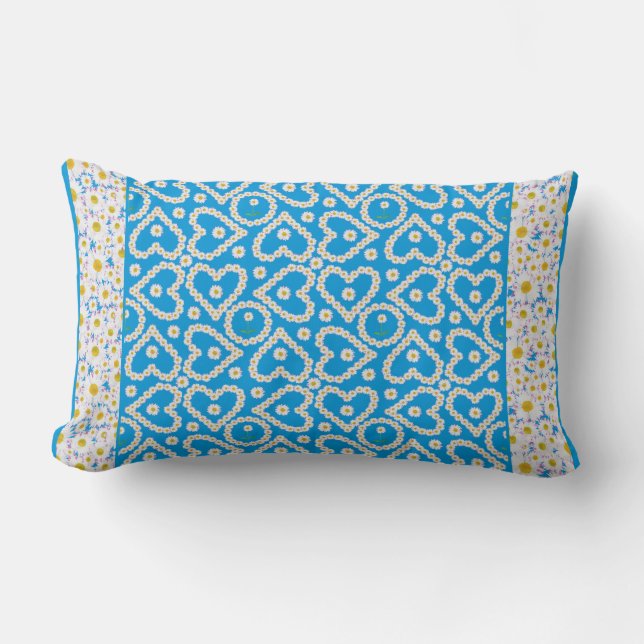 White Daisy Chains Lumbar Pillow: Mix'n'match Pillow (Front)