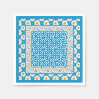 White Daisy Chains Paper Napkins: Mix'n'Match Napkins