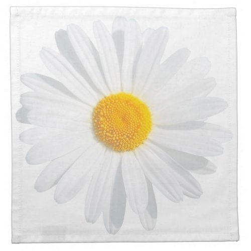 white daisy cloth napkin