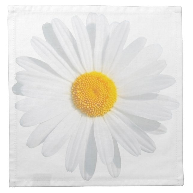 white daisy cloth napkin (Front)