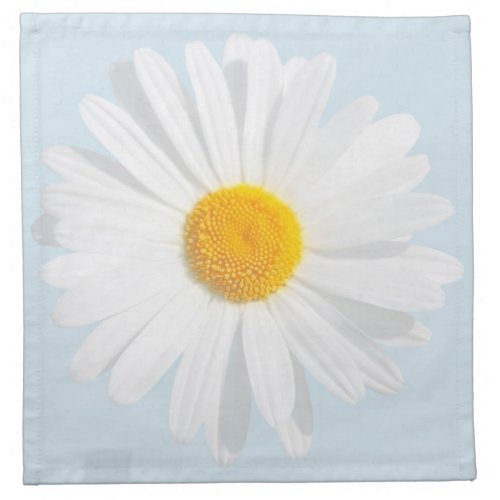 white daisy cloth napkin