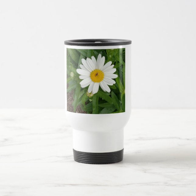 White Daisy Coffee Mug (Center)