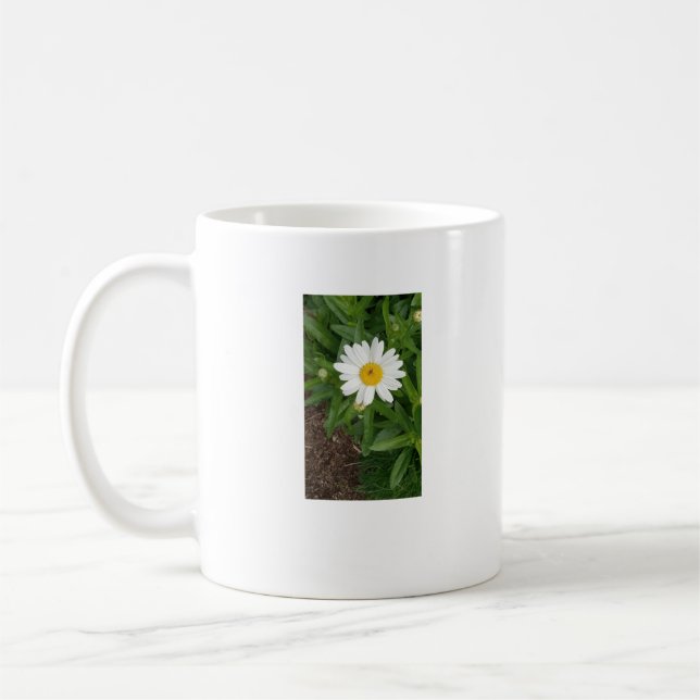 White Daisy Coffee Mug (Left)