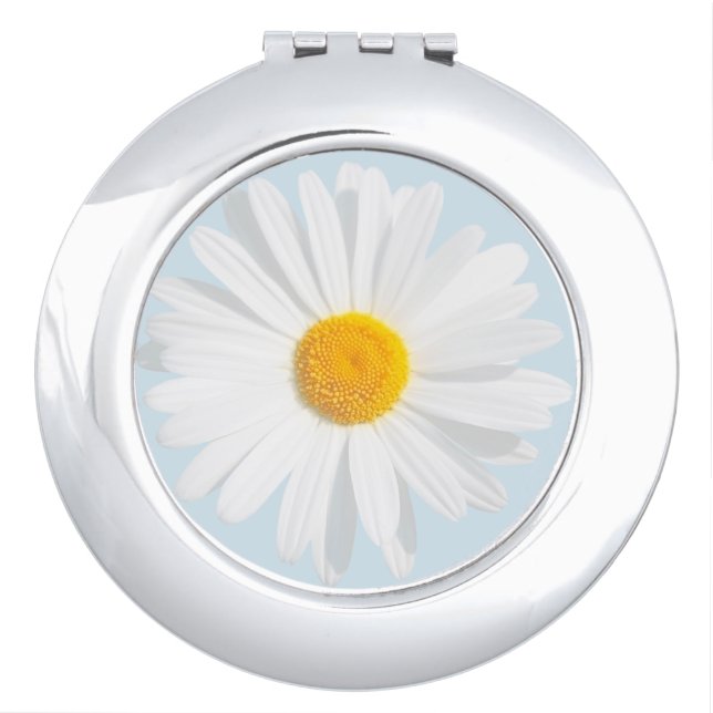 white daisy compact mirror (Front)