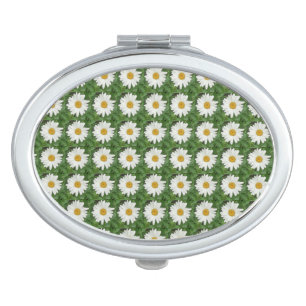White Daisy Compact Mirror