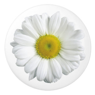 White Daisy Country Ceramic Pull
