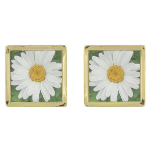 White Daisy Cufflinks