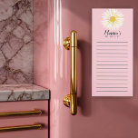 White Daisy Custom Grocery Shopping To-DO List Magnetic Notepad<br><div class="desc">Make your shopping lists in style with this customizable grocery shopping or to-do list notepad. Change the text to suit your needs. Keep or delete the lines too. Check my shop for more!</div>