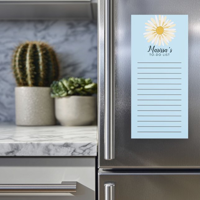 White Daisy Custom Grocery Shopping To-DO List Magnetic Notepad (White Daisy Custom Grocery Shopping To-DO List Magnetic Notepad
)