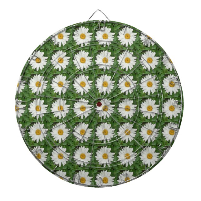 White Daisy Dart Board (Front)