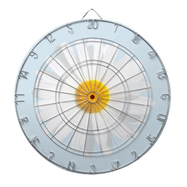 white daisy dart board (Front)