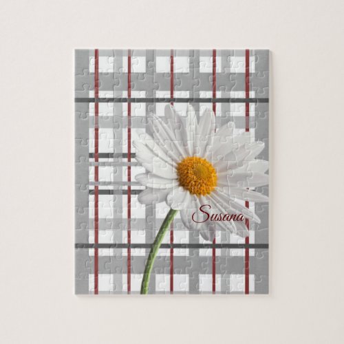 White Daisy Decorative Jigsaw Puzzle