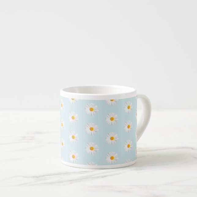 white daisy espresso cup (Front Right)