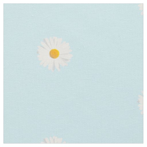 white daisy fabric