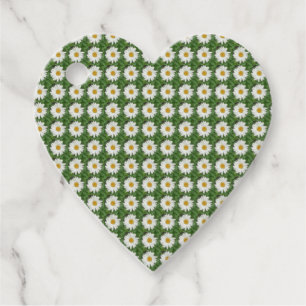 White Daisy Favor Tags
