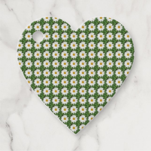 White Daisy  Favor Tags (Front)
