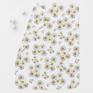 White Daisy Floral Blanket