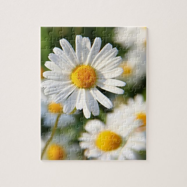 White Daisy Floral Jigsaw Puzzle (Vertical)