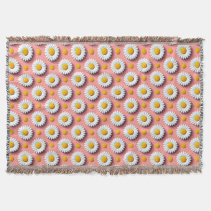 White Daisy Floral Throw For Cozy Living Spaces Blanket