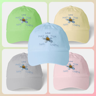 White Daisy Flower Affirmations Light Hat